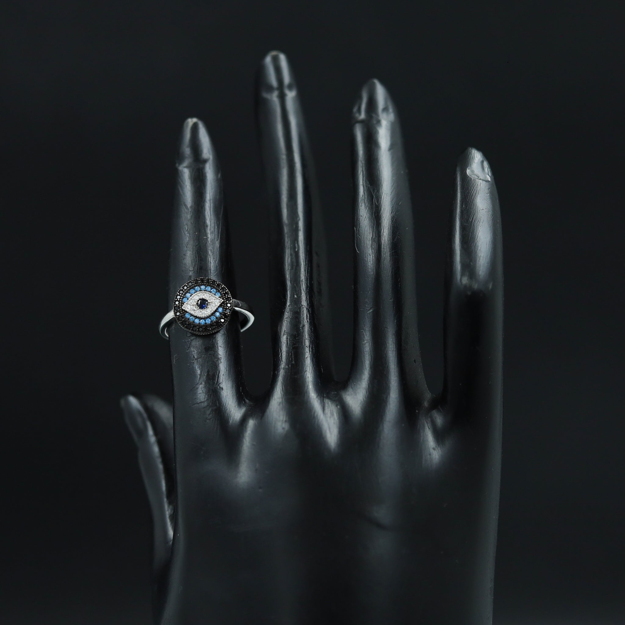Silver Ring Evil Eye 1735-75