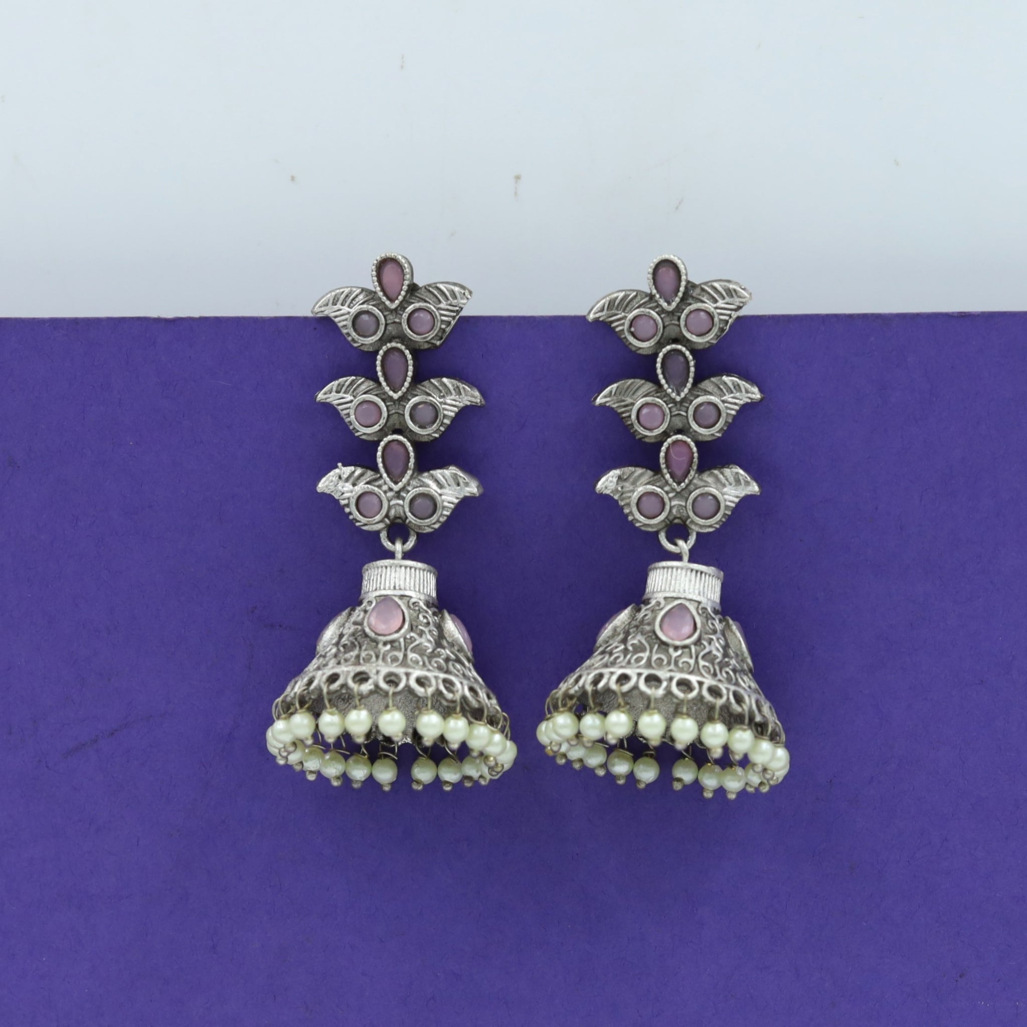 Jhumki Oxidized Earring 6949-28