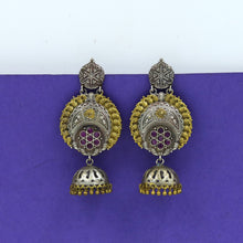 Ruby Oxidized Earring 1016-4020