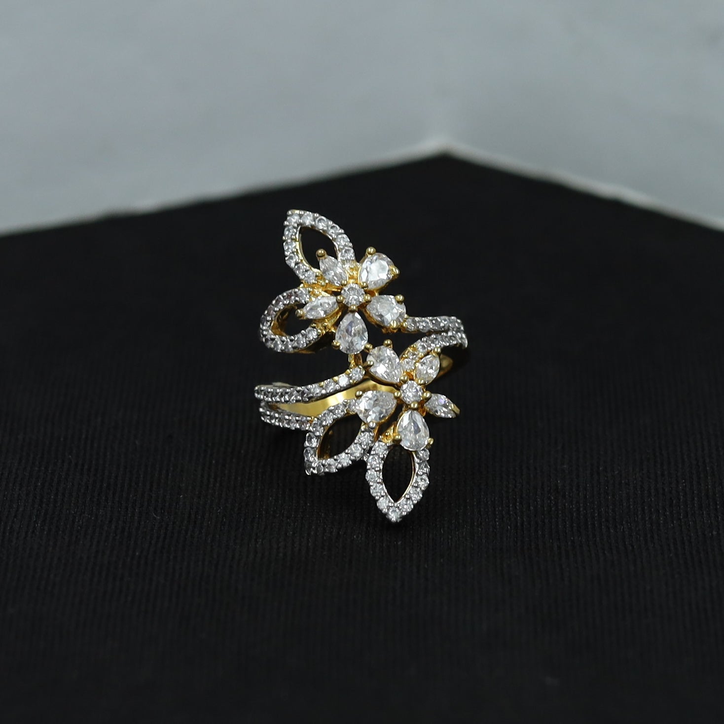 Gold Plated Zircon/AD Ring 6824