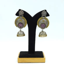 Ruby Oxidized Earring 1016-4020