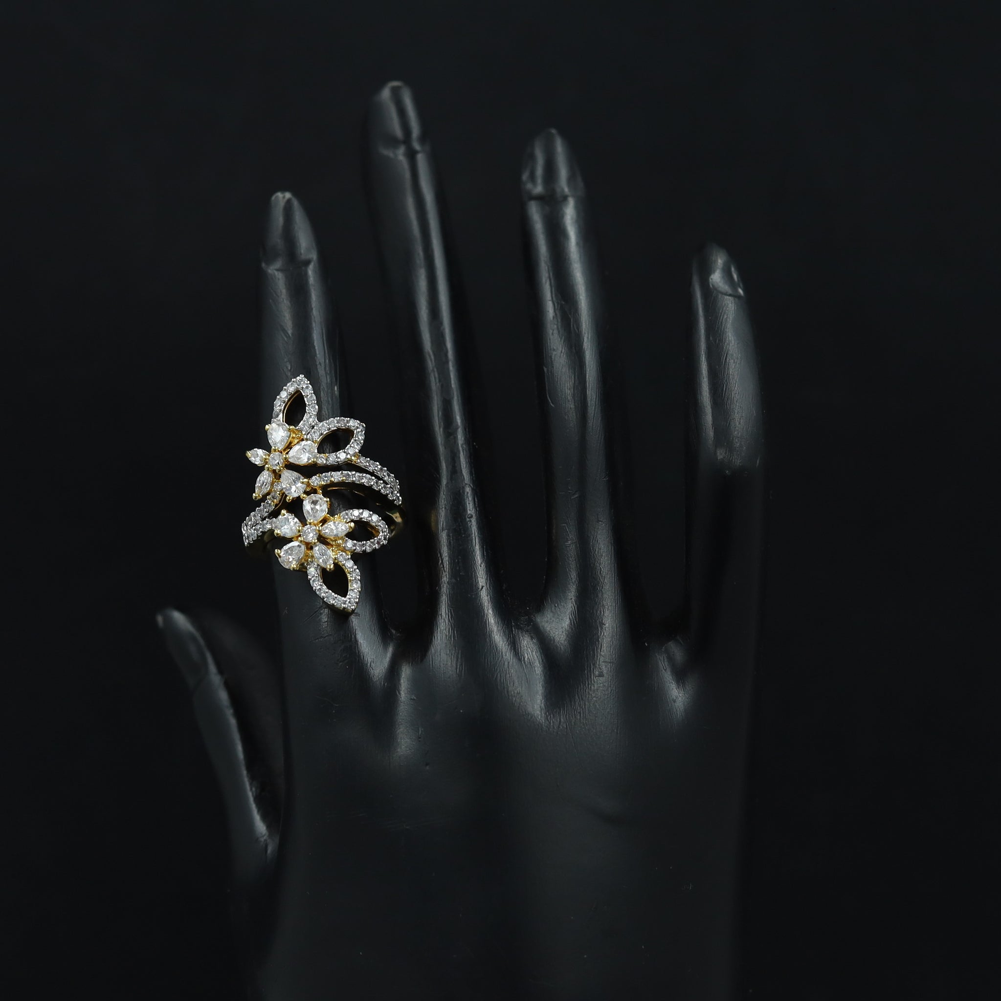Gold Plated Zircon/AD Ring 6824