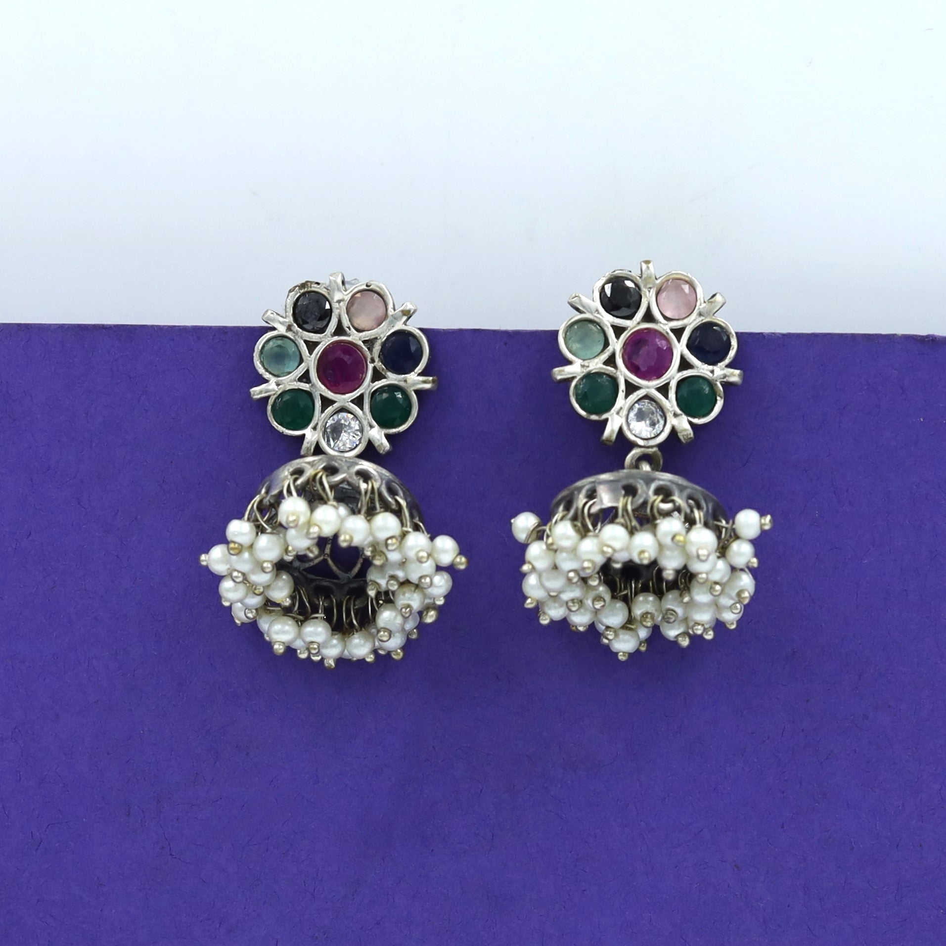 Jhumki Oxidized Earring 15421-59