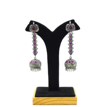 Ruby Oxidized Earring 11796-7979