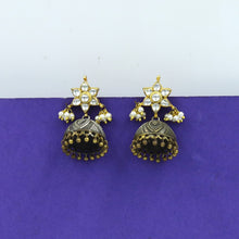 Paccchi Kundan Jhumki With Pearl 11800-7989