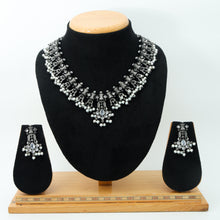 Round Neck Oxidized Necklace Set 9921-R