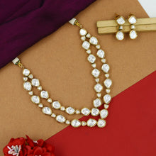 Round Neck Kundan Layering Necklace Set 15198-68