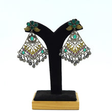 Green Oxidized Earring 1047-5112