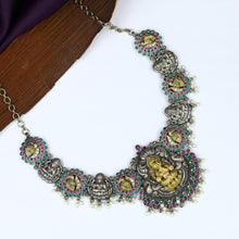 Round Neck Oxidized Necklace Set 13224-33