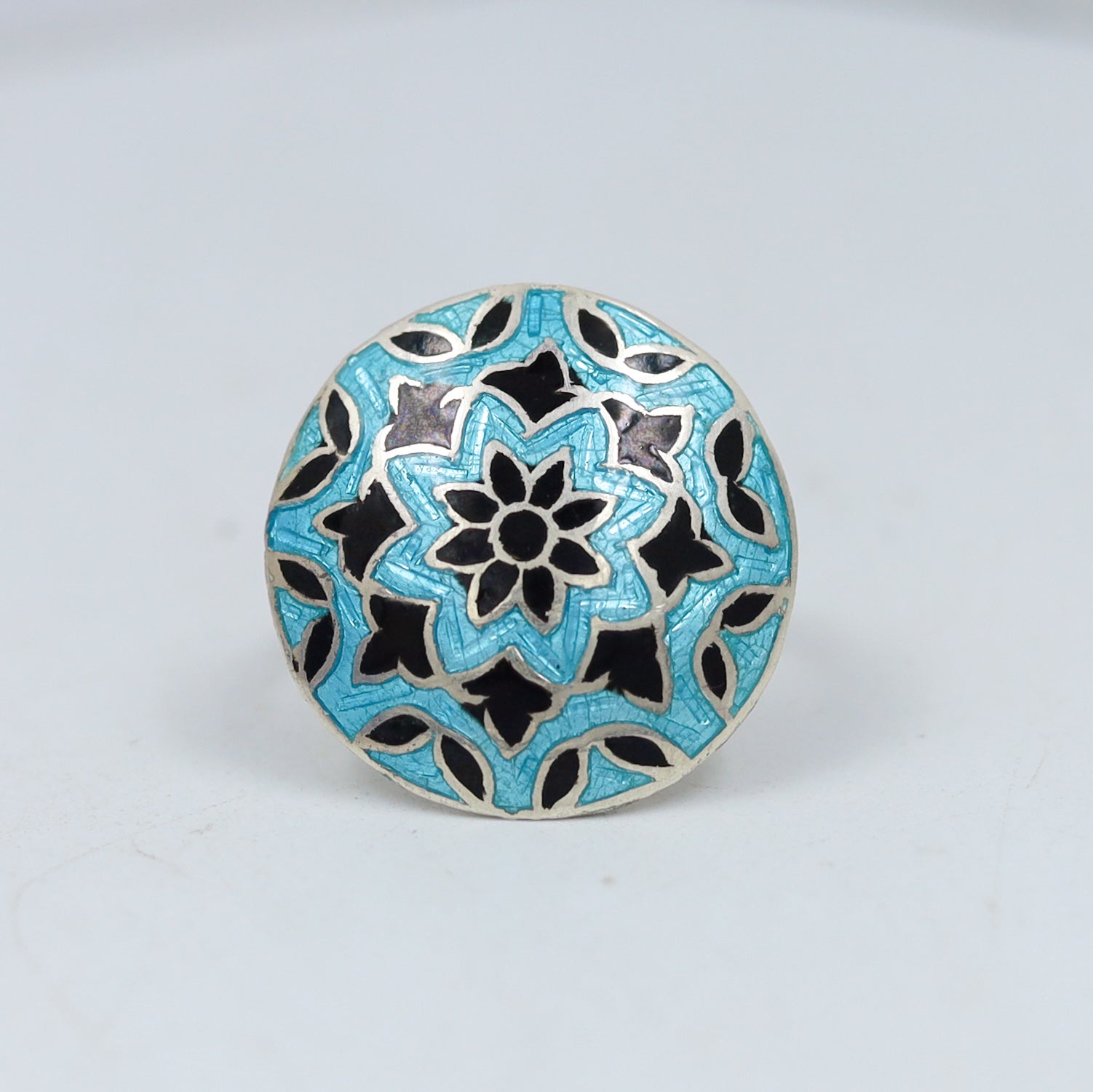 Blue Silver Ring