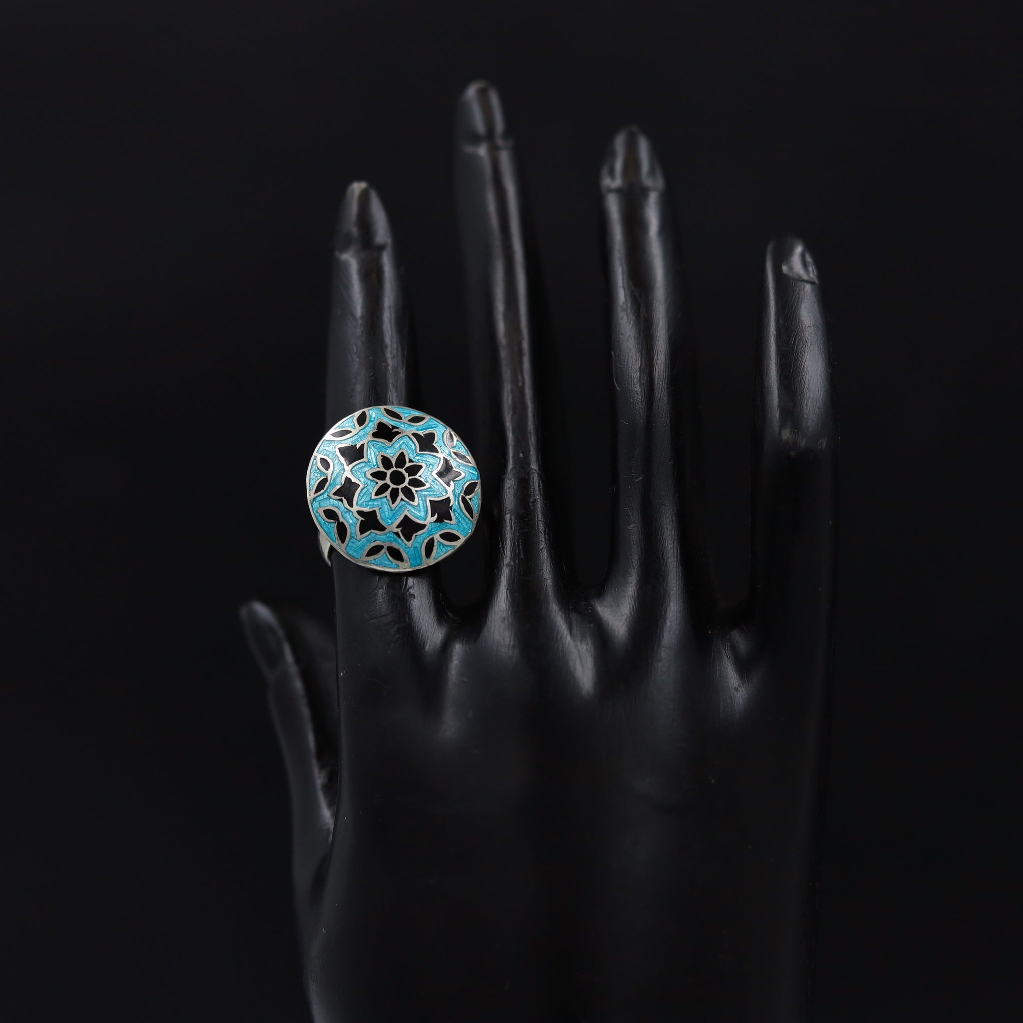 Blue Silver Ring