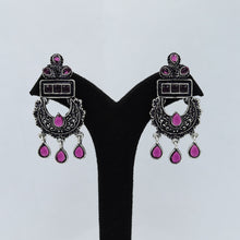 Chandbali Oxidized Earring 13202-33