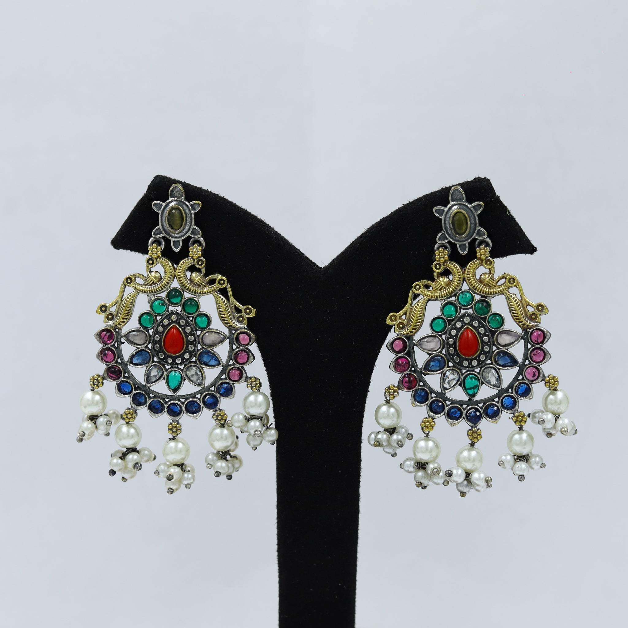 Chandbali Oxidized Earring 13174-33