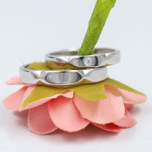 Pure 925 Hallmarked Silver Couple Ring 7968-22