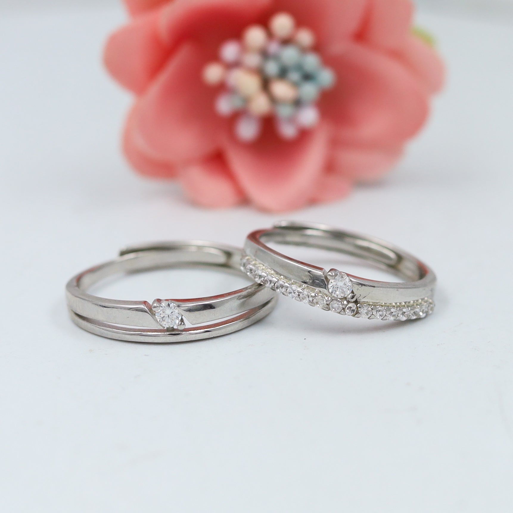 Slim Silver promise rings | Wedding Anniversary Ring | TCA – The Colourful  Aura