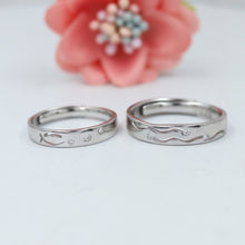 Pure 925 Hallmarked Silver Couple Ring 7970-22