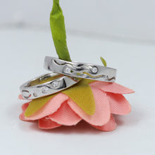 Pure 925 Hallmarked Silver Couple Ring 7970-22
