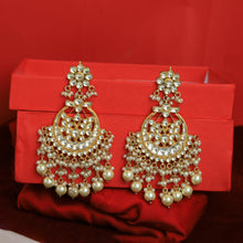 White Kundan Chandbali 7688-1325