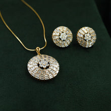 White Zircon/AD Pendant Set 13623-0694