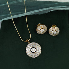 White Zircon/AD Pendant Set 13623-0694