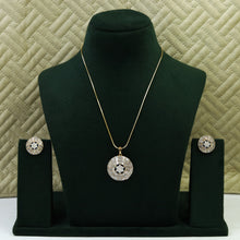 White Zircon/AD Pendant Set 13623-0694