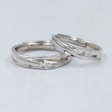 Pure 925 Hallmarked Silver Couple Ring 7972-22