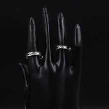 Pure 925 Hallmarked Silver Couple Ring 7972-22