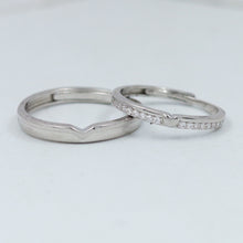 Pure Silver 925 Hallmarked Couple Ring 5336-22