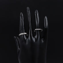 Pure 925 Hallmarked Silver Couple Ring 7993-22