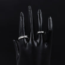 Pure 925 Hallmarked Silver Couple Ring 7981-22