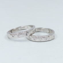 Pure 925 Hallmarked Silver Couple Ring 7975-22