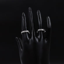 Pure 925 Hallmarked Silver Couple Ring 7975-22