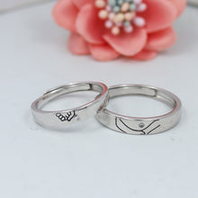 Pure 925 Hallmarked Silver Couple Ring 7973-22