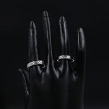 Pure 925 Hallmarked Silver Couple Ring 7973-22