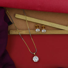 Light Zircon/AD Pendant Set 16248-69