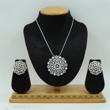 Medium Pearl Zircon/AD Pendant Set 16241-69