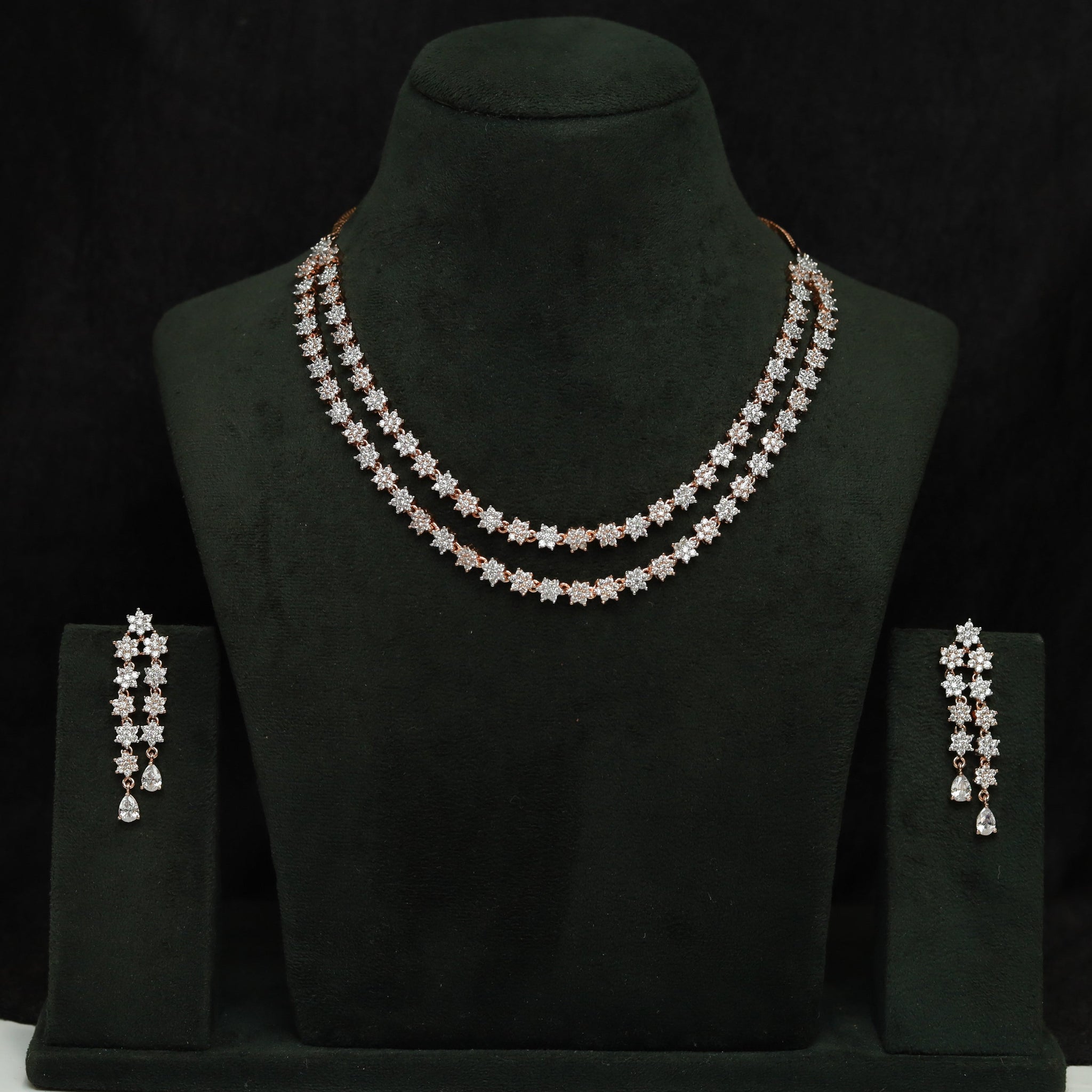 Zircon/AD Necklace Set 7611-1195