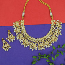 Round Neck Jadau Necklace Set 15977-65