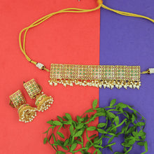 Choker Jadau Necklace Set 15976-65