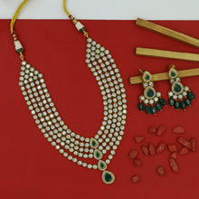 Round Neck Polki Necklace Set 3519-21