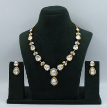 Sabyasachi Inspired Moissanite Round Neck Kundan Necklace Set 16812-87