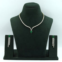 Round Neck Zircon/AD Necklace Set 16902-08