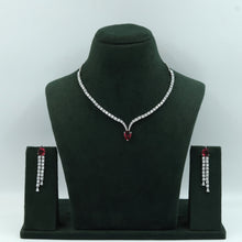 Round Neck Zircon/AD Necklace Set 16902-08