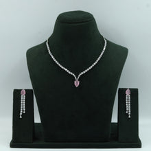 Round Neck Zircon/AD Necklace Set 16902-08