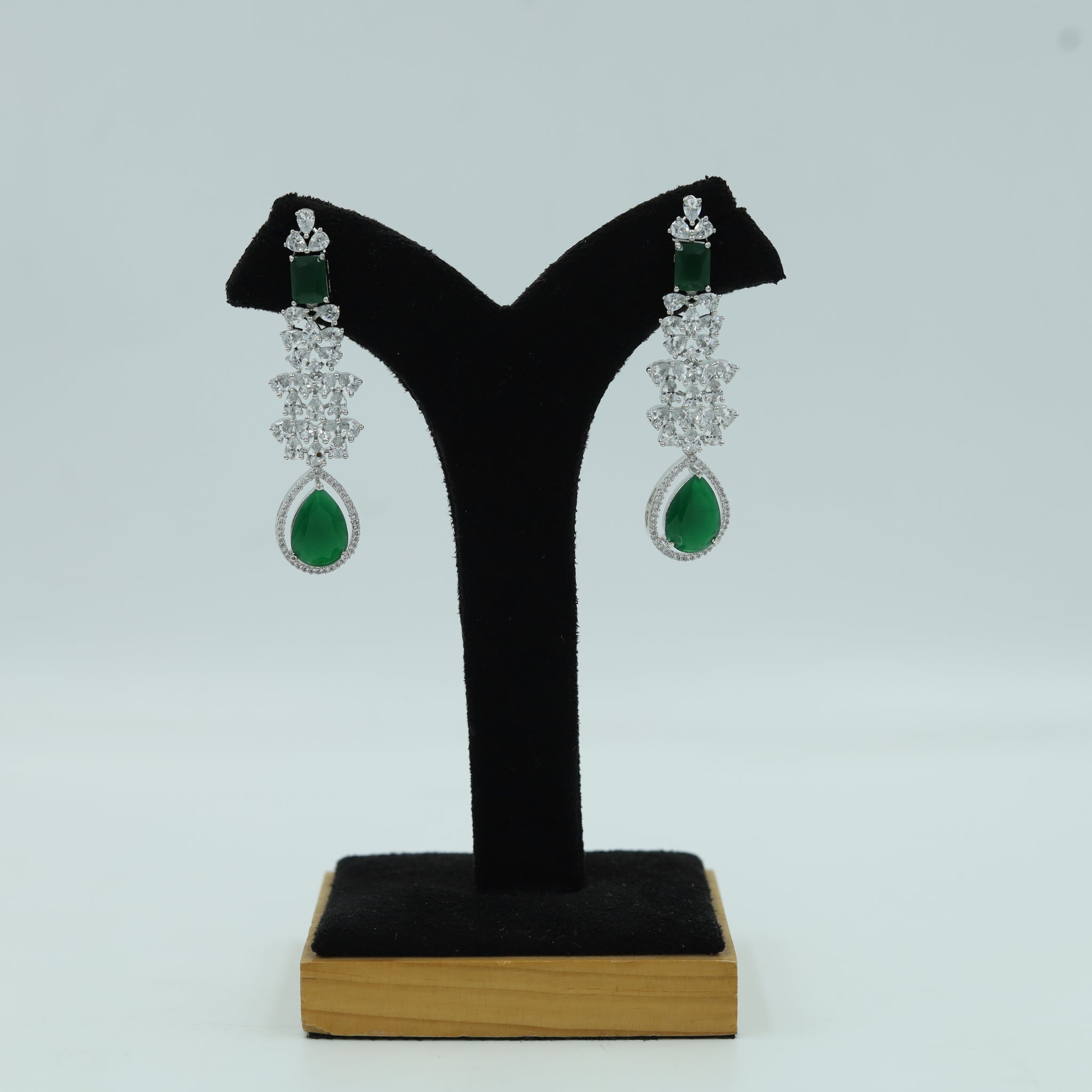 Round Neck Layered Zircon/AD Necklace Set 16565-69