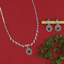 Round Neck Zircon/AD Necklace Set 16552-69