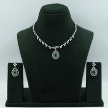 Round Neck Zircon/AD Necklace Set 16552-69