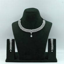 Round Neck Zircon/AD Necklace Set 16916-08