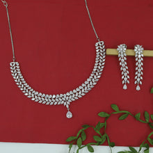 Round Neck Zircon/AD Necklace Set 16916-08