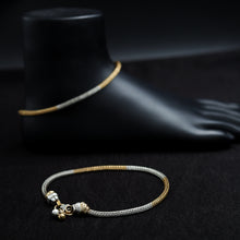 Two Tone Silver Anklet 14845-1986